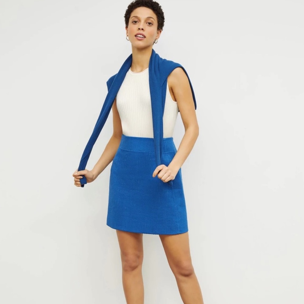 M.M.LaFleur Blue Rowley Skirt